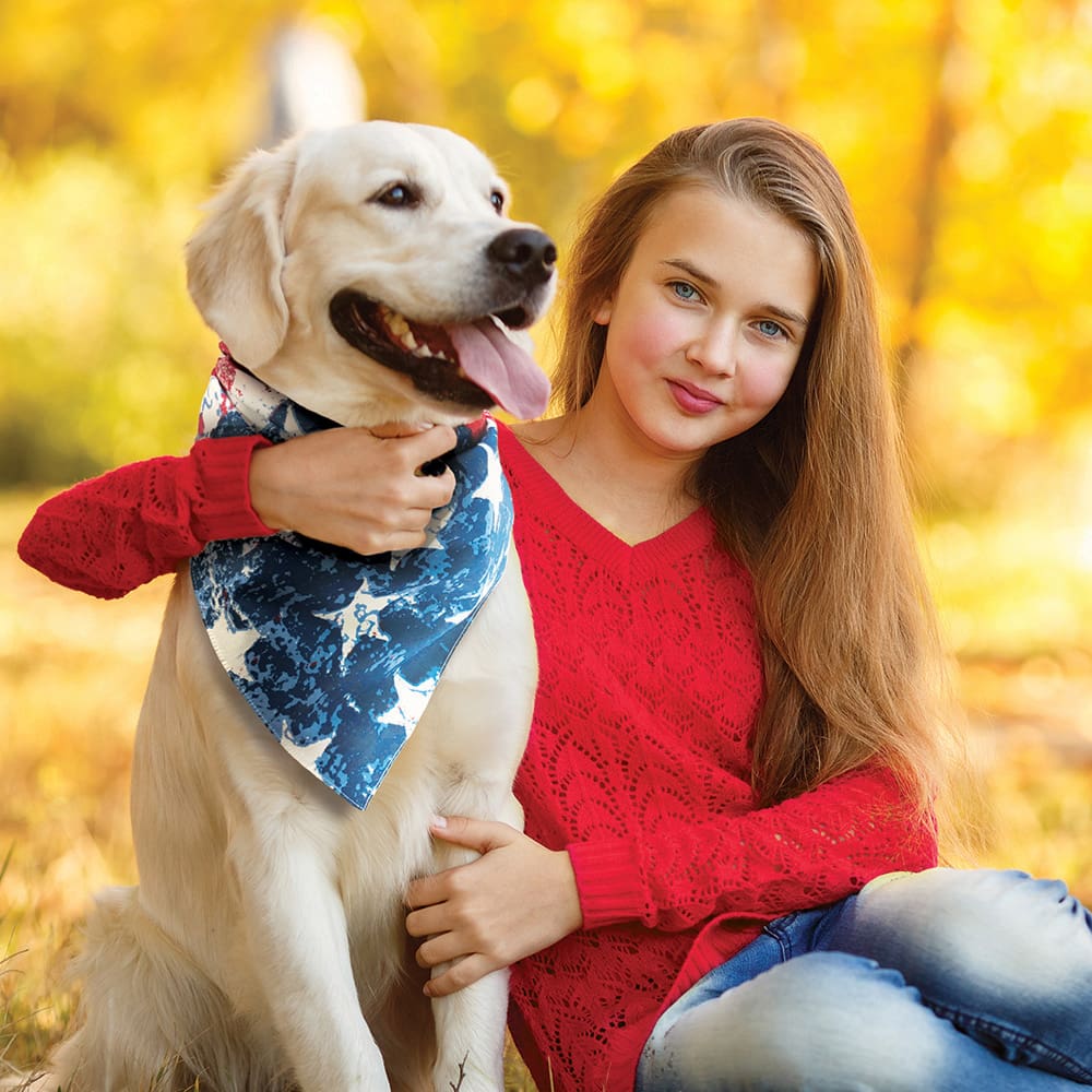 Girl with White Lab 
