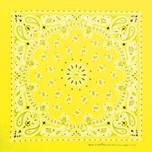 neon yellow made in the usa bandana