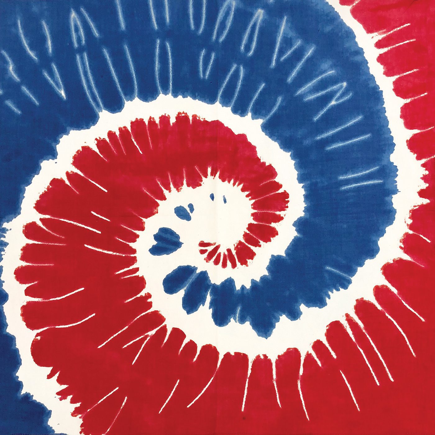 RED WHITE AND BLUE SWIRL TIE DYE