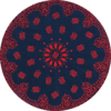 ROUND ICON SHOWING NAVY-RED PATTERN